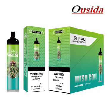 rechargeable BANG MECH CILO 6000 PUFFS