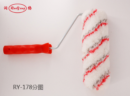 Blend Fiber Paint Roller Brush Plastic Handle