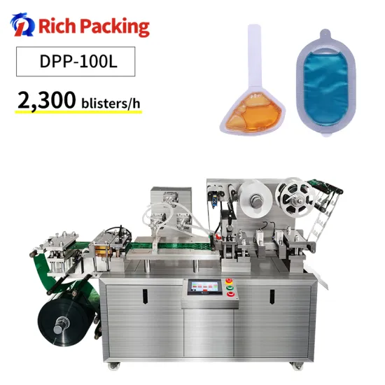 Small Mini Automatic Blister Packing Machine for Honey Sauce, Butter, Chocolate, Peanut Jam, and Liquids