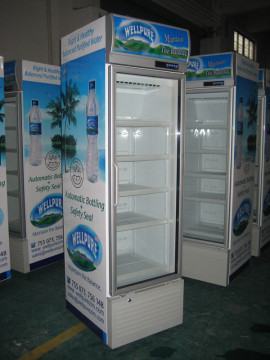 Hot 2014!! Vertical display chiller for drinks OEM factory