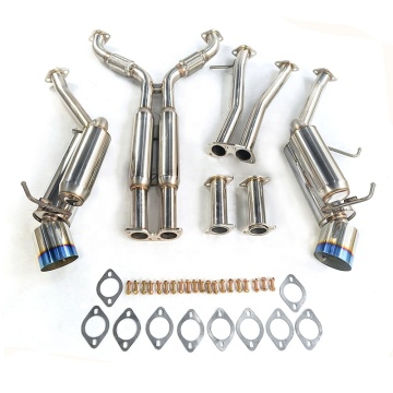 Dual 4.5" Burnt Tip Catback Exhaust System for Nissan 350Z Z33 V35 (2003-2009)