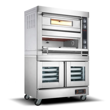 Electric Deck Oven with 2 Decks and 4 Trays for Commercial Bakery Bread Fermentation