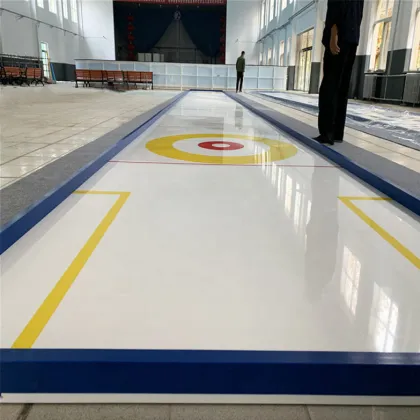 Curling Game: Outdoor Rink and Sports Board