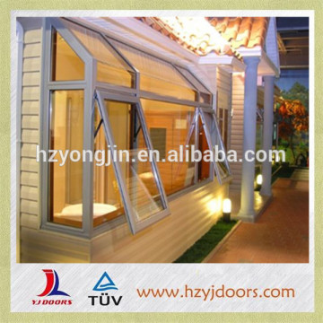 YJ brand hot sale aluminium top hung window,hollow glass