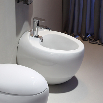 Bathroom Ceramic White Floor Stand Bidet