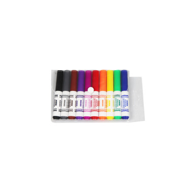 10 Colorful Washable Marker Pens in 120mm Size: Perfect for Children's Art and Craft Activities