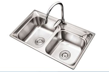 Ss201 710*390*210mm Double -Bowl Kitchen Sink