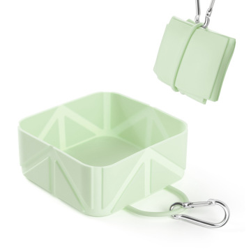 Collapsible Dog Bowl 350ml – Portable TPE Travel Pet Bowl with Carabiner Clip for Walking, Hiking & Camping – 5 Macaron Colors