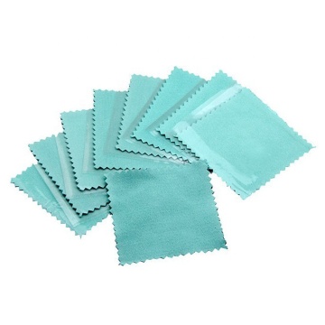 Wholesale Custom Logo Microfiber Jewelry Polishing Cloth with Anti-Tarnish Agent