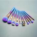 11 PCS Women Makeup Brush Set Gradiente Purple