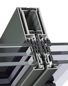 Zhonglian Supply 6063 PVDF Powder Coated Curtain Wall Glass and Aluminum Profile