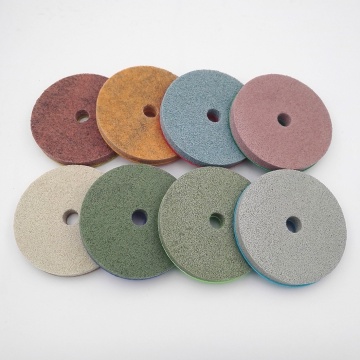 Shdiatool 4in 100mm berlian sponge penggilap pad untuk batu yang lebih lembut, batu buatan, lantai terrazzo