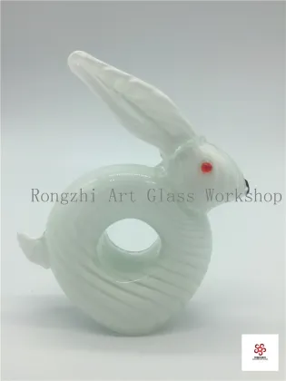 White Rabbit Glass Sculpture