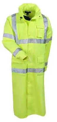 Men's Hi-Vis Lime Green Waterproof Work Coat