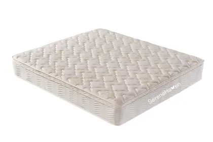 Ivory White Knitted fabric spring mattress