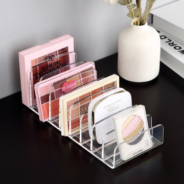 Stand de rangement de fard à paupières acrylique professionnel - Organisateur de maquillage en plastique transparent à 9 sections