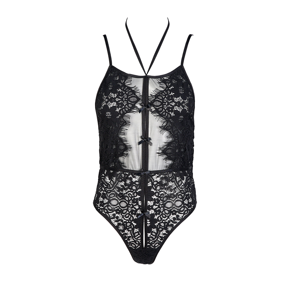 Eyelash Transparent Lace Bodysuit