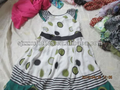 The used adults and children clothing