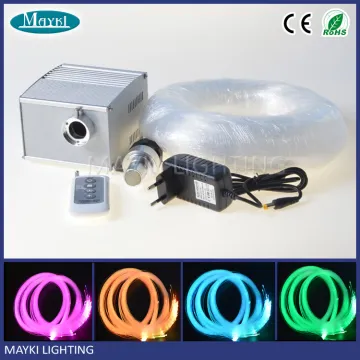 Fibre optic lighting with polymer fiber optic cable and 5W LED projector for residential