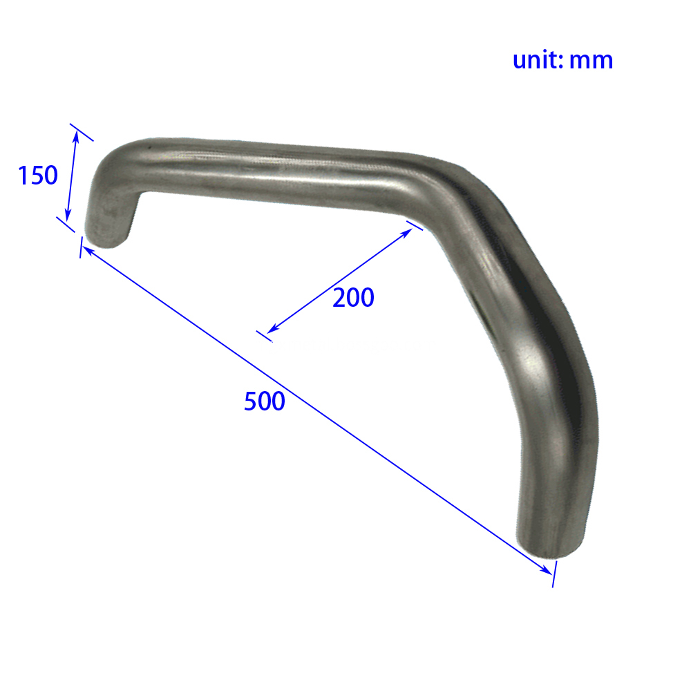 SLH0009 V Shape Stainless Steel Yacht Handle Size