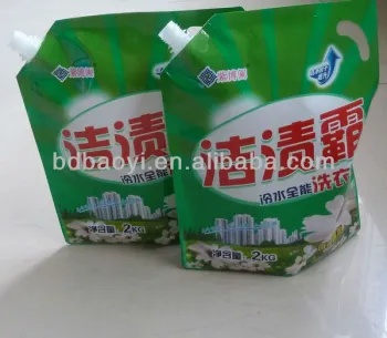 Colorful Detergent Stand Up Pouches