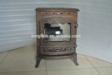 Antique Freestanding Cast Iron Wood Stove without remote control,home decoration