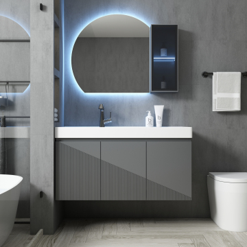 Hotel and Home Bathroom Vanity Cabinet with LED Light Mirror