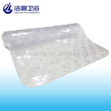 Water ripples bathroom accessories clear PVC anti-slip bath mat
