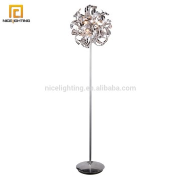 interior decoration Chrome chandeliers crystal floor lamp import from china
