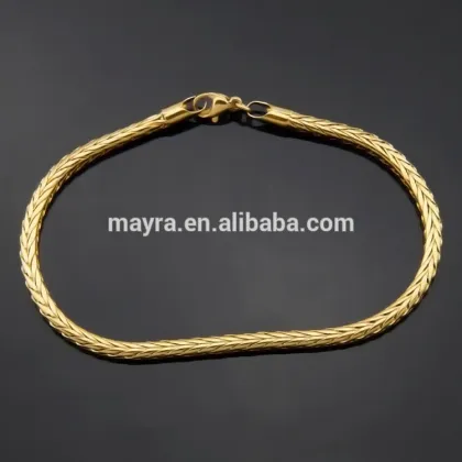 thin gold chain bracelet