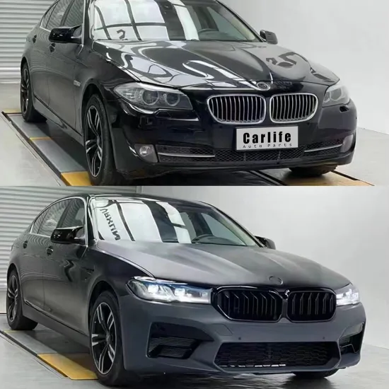 BMW 5 Series F10 to G30 Body Kit: PP Material Bumpers and Auto Lamps