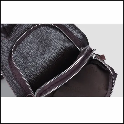 New simple men leather chest cross body bag