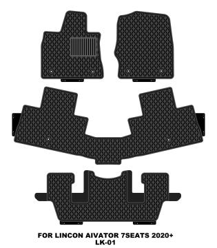 Custom Design Non-skid Easy Clean Waterproof Floor Mats for LINCOLN AVIATOR 7SEATS 2020+