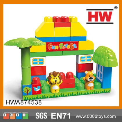 Animal plastic building bricks educational bricks