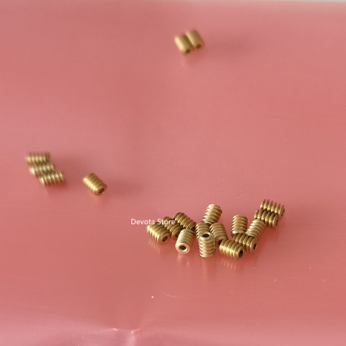 2PCS 0.2M mini copper worm 1mm Bore diameter For 1mm dc motor shaft direct drive 3.5mm thickness M0.2 brass gear