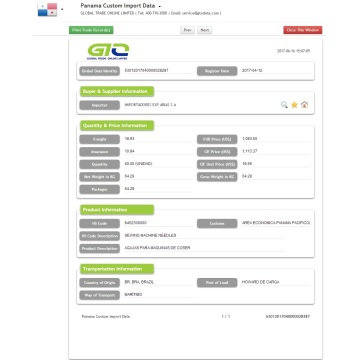 Data Import Mesin Panama