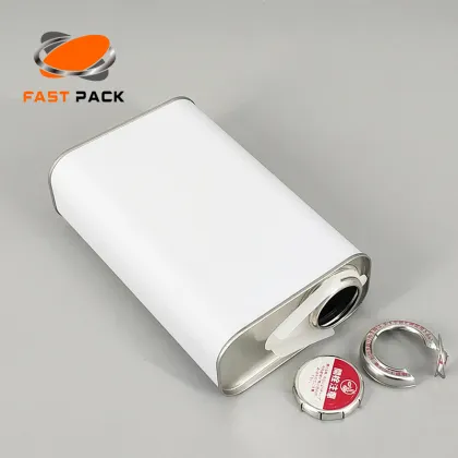 F-style engine oil tin can 1 liter