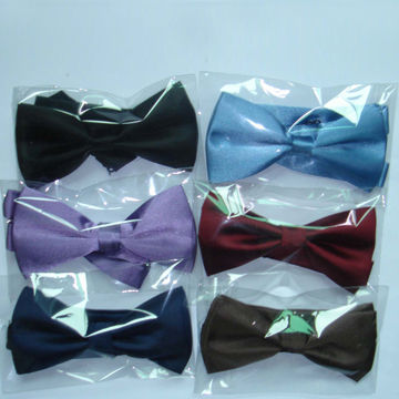 100% Microfiber Bow Ties with 100% Polyester Lining and Interlining