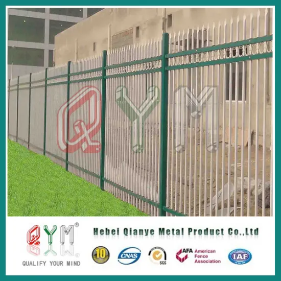 Powder Coated Picket Fence/ Galvanized Steel Picket Fence Panels