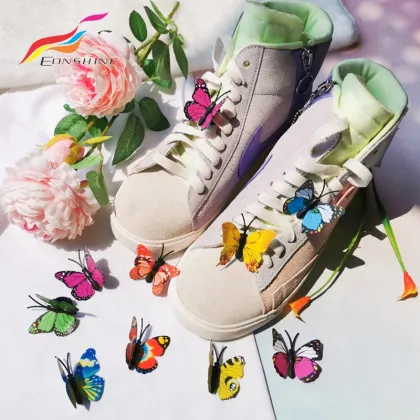 Girls' Shoe Lace Decorations: Charm Butterflies and Elegant Shoelace Accessories