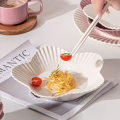 Nowy projekt nordycki ceramiczne przyczyny zestaw obiadowy Purple White Crockery Dinner Sets Porcelain Whosale
