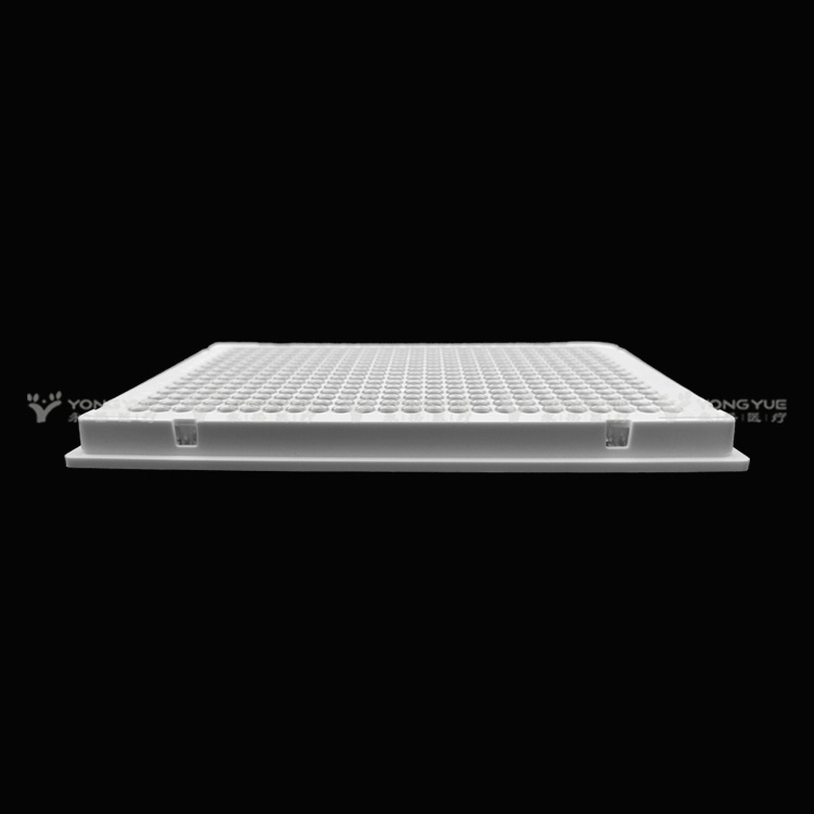 40ul 384 Well Pcr Plate Full Skirt White Frame Clear Tube