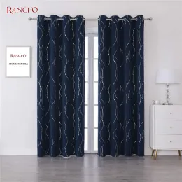 Luxury foil print hot design new blackout curtain