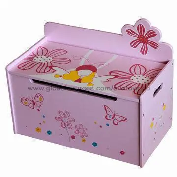 Multifunction wooden toy box with cute printing/storage box/wooden toy box/toy box, eco-friendly