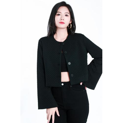 Ladies Black Woven Jacket