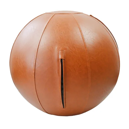 High-Quality Luxury Leather Cover Sitting Ball Chair for Autism Sensory and Gym Balance Needs