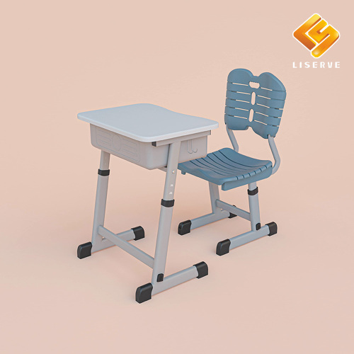 Z şeklindeki çelik plastik masa ve sandalye seti