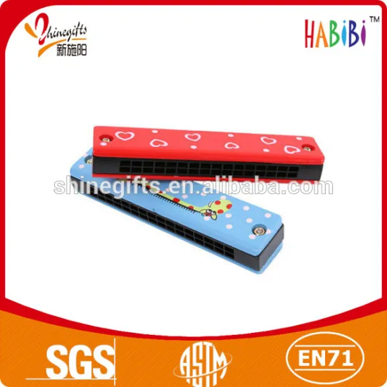 Lovely wooden harmonica for kids