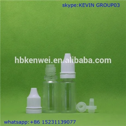 PET tamper proof dropper e-cig liquid bottles empty 10ml
