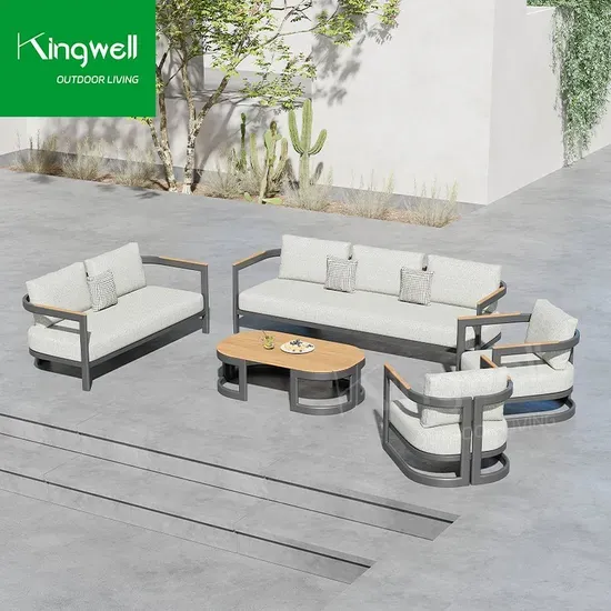 Modern Outdoor Sofa Set with Aluminum Sectional Garden Patio Furniture